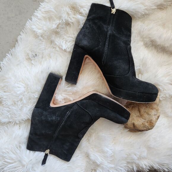 Kate spade black suede New York ankle booties - Picture 4 of 14